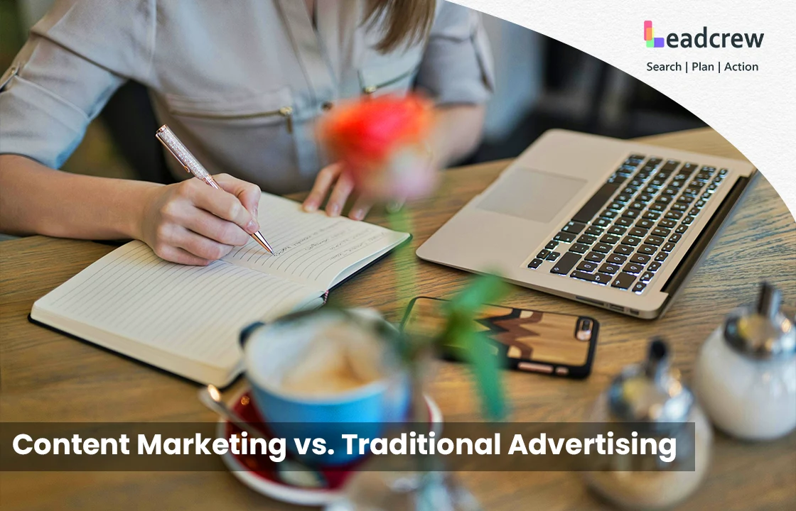 content marketing vs traditional advertising banner